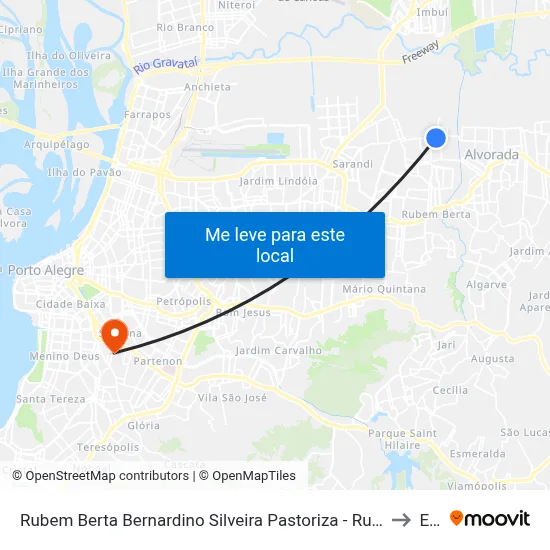 Rubem Berta Bernardino Silveira Pastoriza - Rubem Berta Porto Alegre - Rs 91160-310 Brasil to Espm map