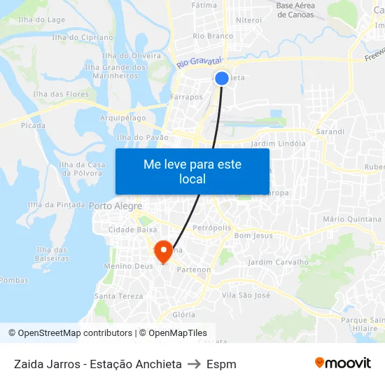 Zaida Jarros - Estação Anchieta to Espm map