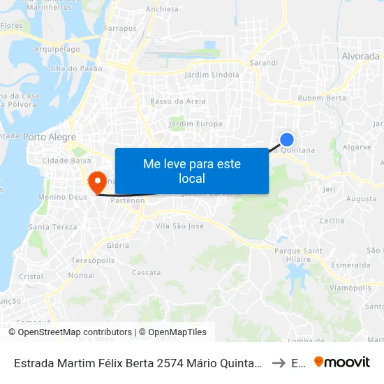 Estrada Martim Félix Berta 2574 Mário Quintana Porto Alegre - Rs 91260-650 Brasil to Espm map