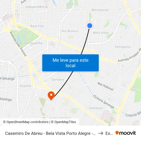 Casemiro De Abreu - Bela Vista Porto Alegre - Rs 90440-060 Brasil to Espm map