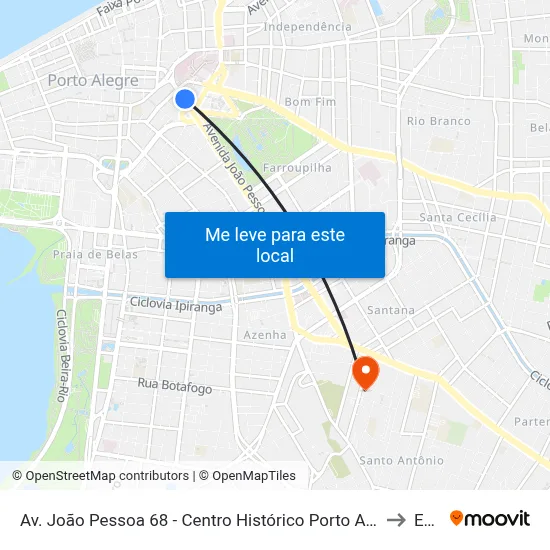 Av. João Pessoa 68 - Centro Histórico Porto Alegre - Rs 90010-281 Brasil to Espm map