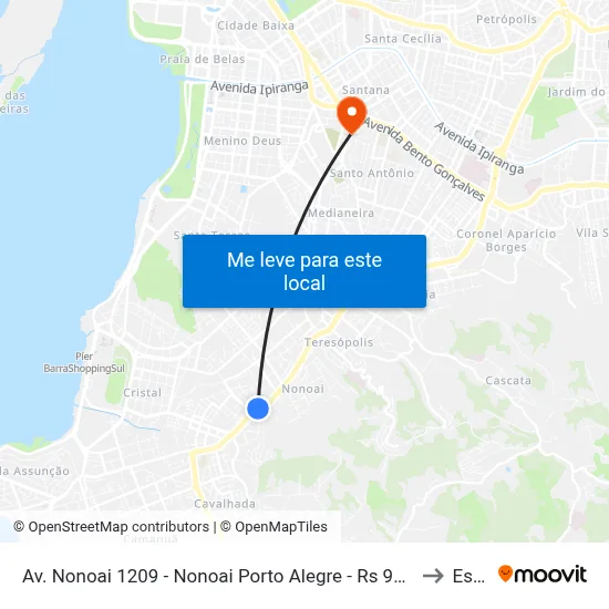 Av. Nonoai 1209 - Nonoai Porto Alegre - Rs 91720-000 Brasil to Espm map