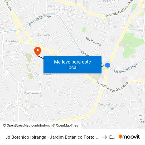 Jd Botanico Ipiranga - Jardim Botânico Porto Alegre - Rs 90450-190 Brasil to Espm map