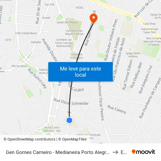 Gen Gomes Carneiro - Medianeira Porto Alegre - Rs 90870-280 Brasil to Espm map