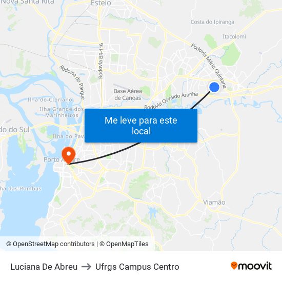 Luciana De Abreu to Ufrgs Campus Centro map