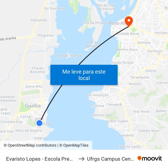 Evaristo Lopes - Escola Premen to Ufrgs Campus Centro map