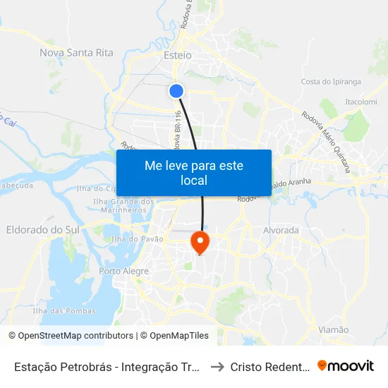 Estação Petrobrás - Integração Trem to Cristo Redentor map