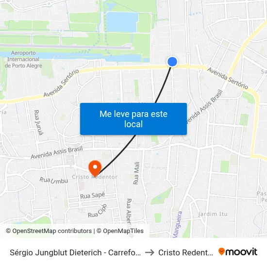 Sérgio Jungblut Dieterich - Carrefour to Cristo Redentor map