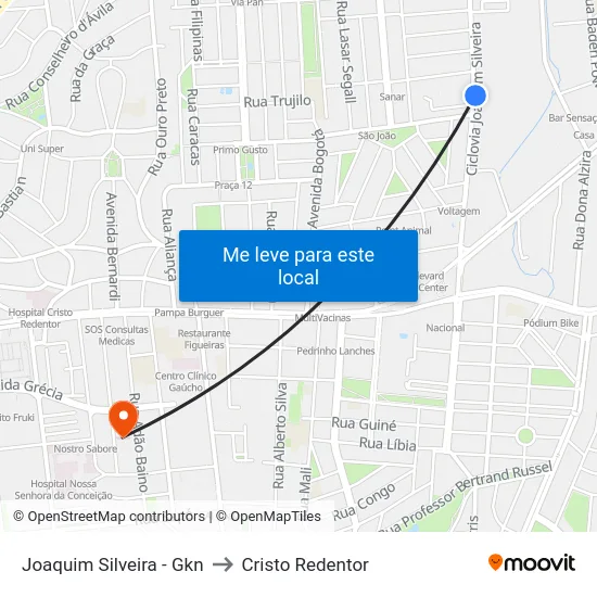 Joaquim Silveira - Gkn to Cristo Redentor map