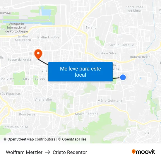 Wolfram Metzler to Cristo Redentor map