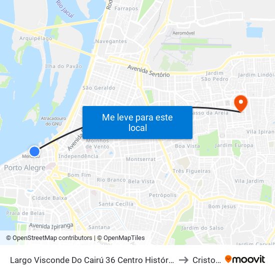 Largo Visconde Do Cairú 36 Centro Histórico Porto Alegre - Rio Grande Do Sul 90090 Brasil to Cristo Redentor map