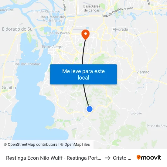 Restinga Econ Nilo Wulff - Restinga Porto Alegre - Rs 91793-430 Brasil to Cristo Redentor map