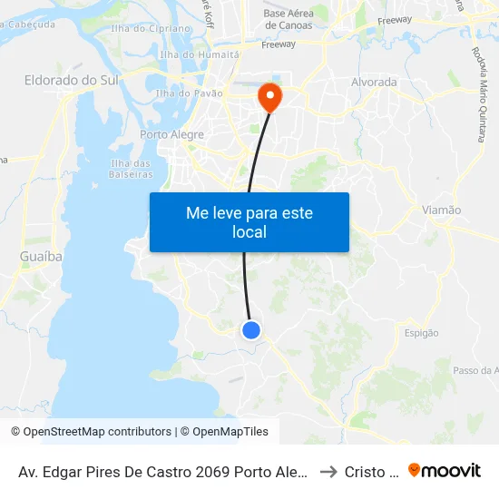 Av. Edgar Pires De Castro 2069 Porto Alegre - Rio Grande Do Sul 91786-299 Brasil to Cristo Redentor map