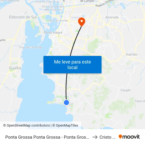 Ponta Grossa Ponta Grossa - Ponta Grossa Porto Alegre - Rs 91780-580 Brasil to Cristo Redentor map