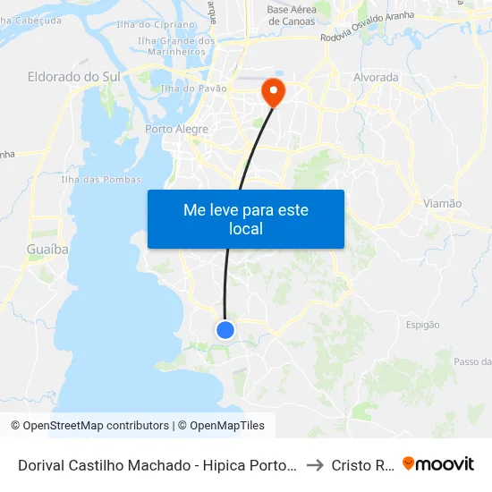 Dorival Castilho Machado - Hipica Porto Alegre - Rs 91755-210 Brasil to Cristo Redentor map