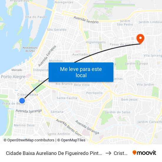 Cidade Baixa Aureliano De Figueiredo Pinto - Cidade Baixa Porto Alegre - Rs 90830-520 Brasil to Cristo Redentor map