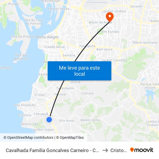Cavalhada Familia Goncalves Carneiro - Cavalhada Porto Alegre - Rs 91920-260 Brasil to Cristo Redentor map