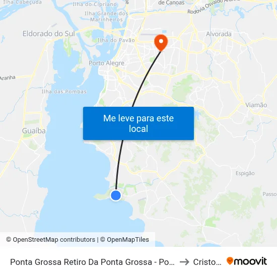 Ponta Grossa Retiro Da Ponta Grossa - Ponta Grossa Porto Alegre - Rs 91780-620 Brasil to Cristo Redentor map
