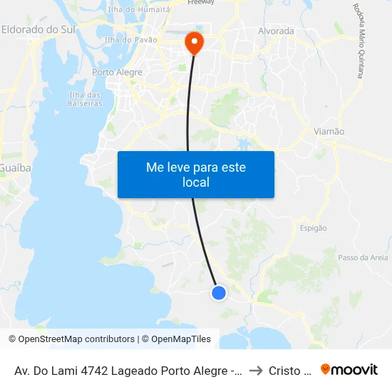 Av. Do Lami 4742 Lageado Porto Alegre - Rio Grande Do Sul 91782-701 Brasil to Cristo Redentor map