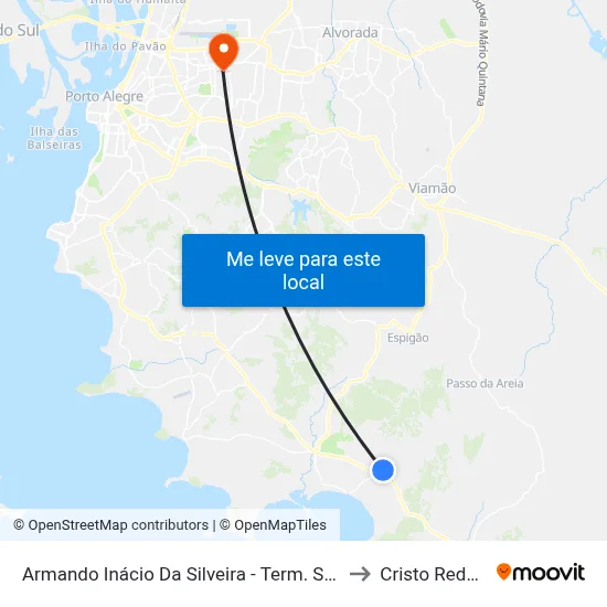 Armando Inácio Da Silveira - Term. Sapolândia to Cristo Redentor map