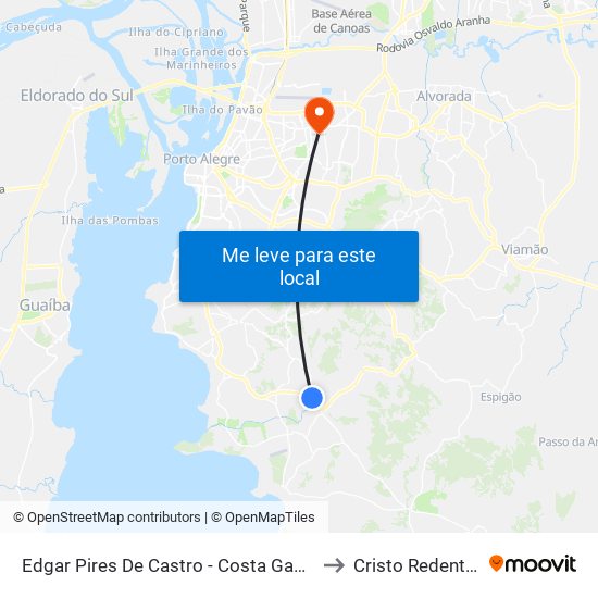 Edgar Pires De Castro - Costa Gama to Cristo Redentor map