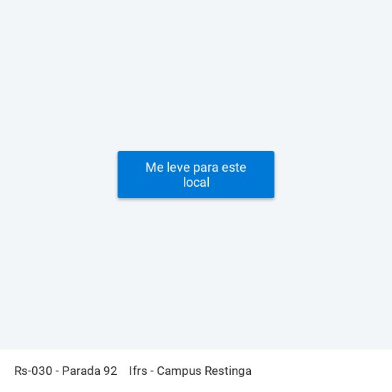 Rs-030 - Parada 92 to Ifrs - Campus Restinga map