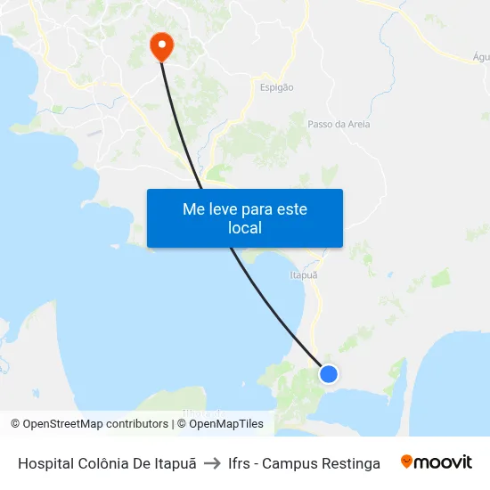 Hospital Colônia De Itapuã to Ifrs - Campus Restinga map