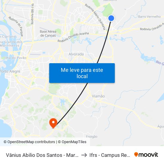 Vânius Abilio Dos Santos - Marquespan to Ifrs - Campus Restinga map