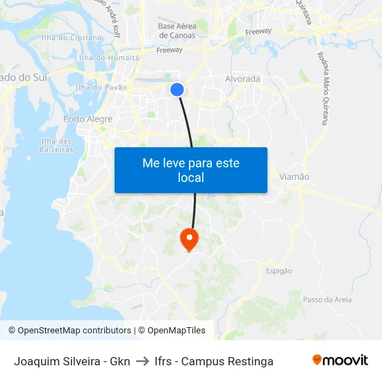 Joaquim Silveira - Gkn to Ifrs - Campus Restinga map