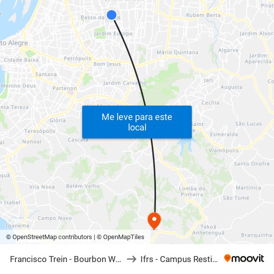 Francisco Trein - Bourbon Wallig to Ifrs - Campus Restinga map