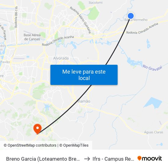 Breno Garcia (Loteamento Breno Garcia) to Ifrs - Campus Restinga map