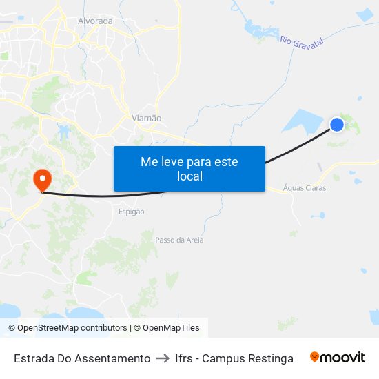 Estrada Do Assentamento to Ifrs - Campus Restinga map