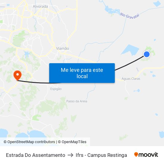 Estrada Do Assentamento to Ifrs - Campus Restinga map