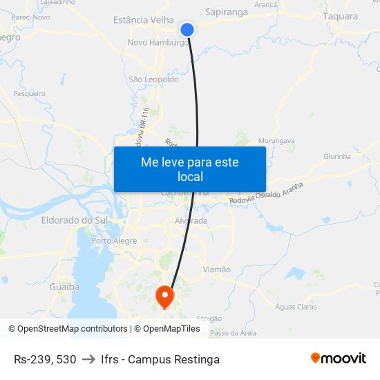 Rs-239, 530 to Ifrs - Campus Restinga map