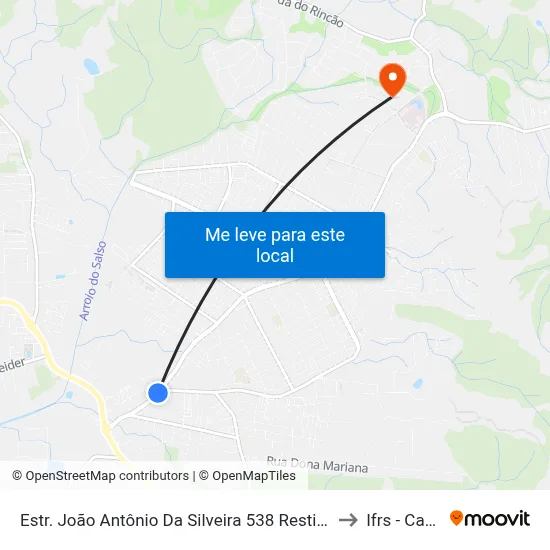 Estr. João Antônio Da Silveira 538 Restinga Porto Alegre - Rio Grande Do Sul 91787-152 Brasil to Ifrs - Campus Restinga map