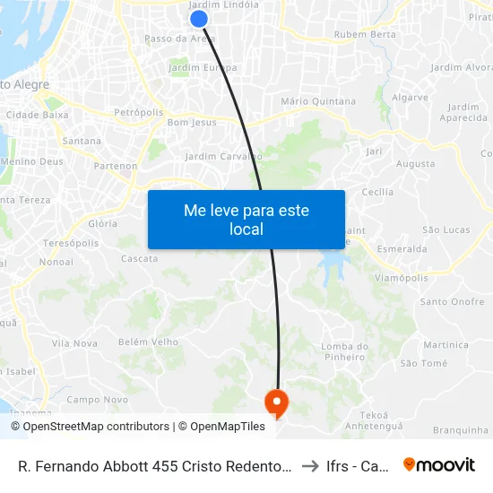 R. Fernando Abbott 455 Cristo Redentor Porto Alegre - Rio Grande Do Sul 91340-360 Brasil to Ifrs - Campus Restinga map