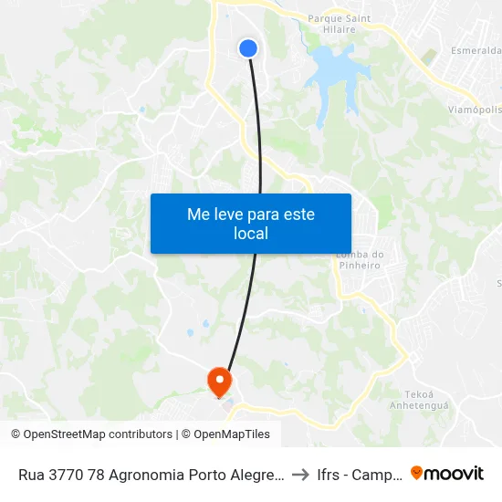 Rua 3770 78 Agronomia Porto Alegre - Rio Grande Do Sul 91540 Brasil to Ifrs - Campus Restinga map