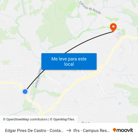 Edgar Pires De Castro - Costa Gama to Ifrs - Campus Restinga map