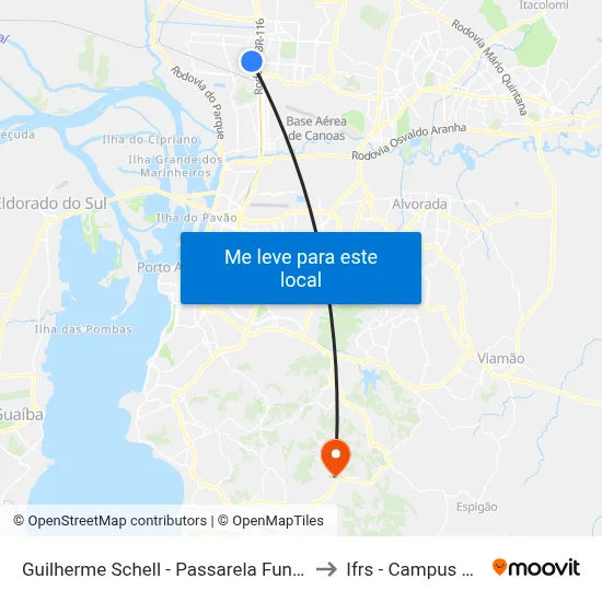 Guilherme Schell - Passarela Fundação Cultural to Ifrs - Campus Restinga map