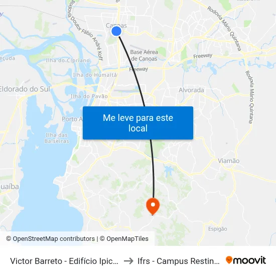 Victor Barreto - Edifício Ipicuê to Ifrs - Campus Restinga map