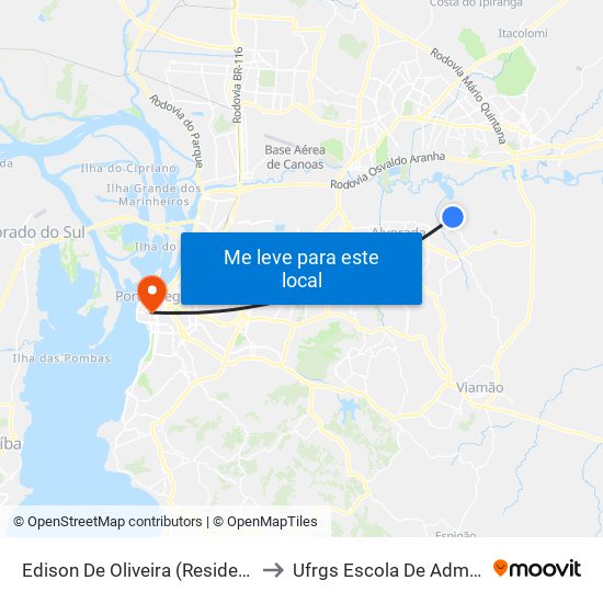 Edison De Oliveira (Residencial Umbu) to Ufrgs Escola De Administração map