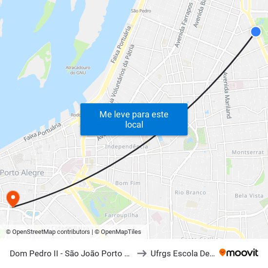 Dom Pedro II - São João Porto Alegre - Rs 90830-470 Brasil to Ufrgs Escola De Administração map