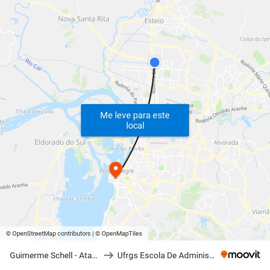 Guimerme Schell - Atacadão to Ufrgs Escola De Administração map