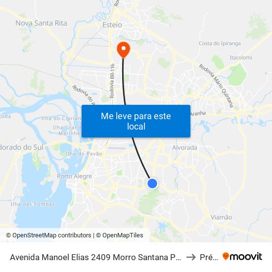 Avenida Manoel Elias 2409 Morro Santana Porto Alegre - Rs 91240-260 Brasil to Prédio 1 map