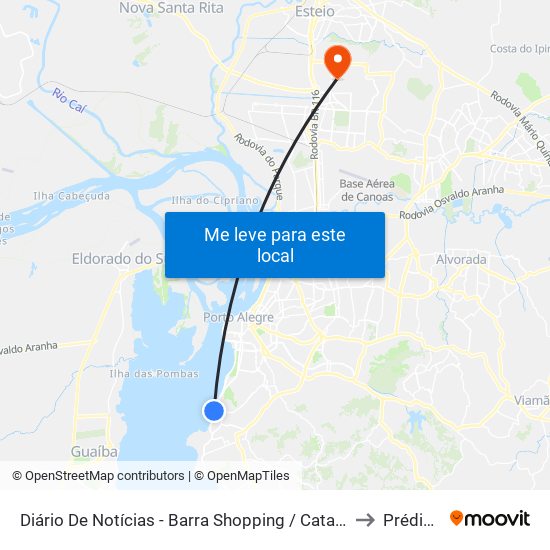 Diário De Notícias - Barra Shopping / Catamarã to Prédio 1 map