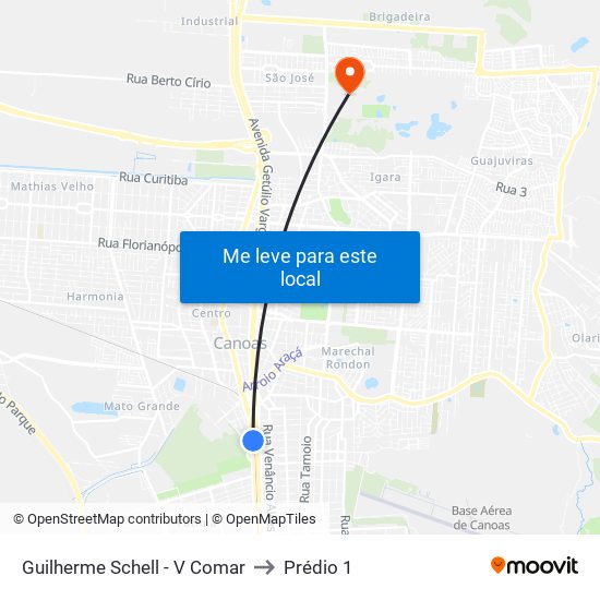 Guilherme Schell - V Comar to Prédio 1 map