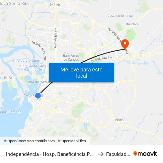 Independência - Hosp. Beneficência Portuguesa Bc to Faculdades Qi map