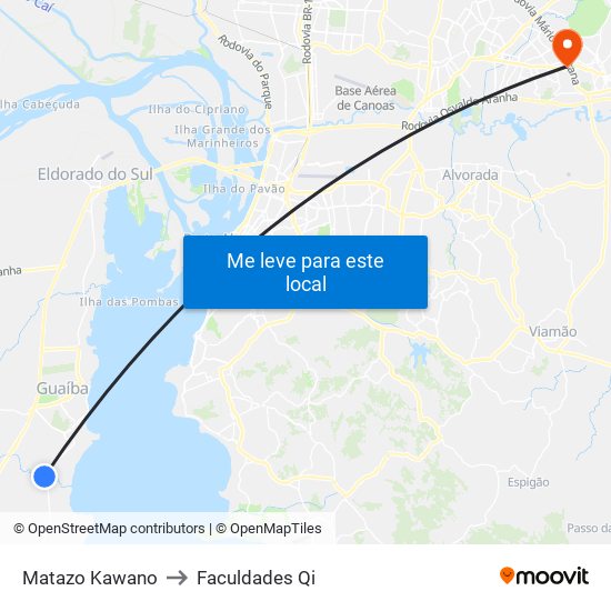 Matazo Kawano to Faculdades Qi map