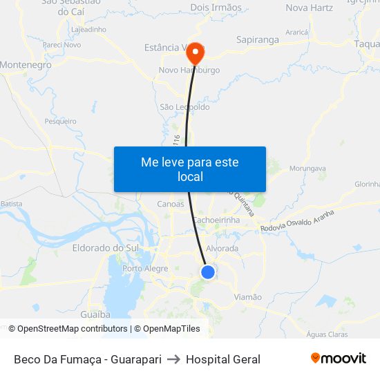 Beco Da Fumaça - Guarapari to Hospital Geral map