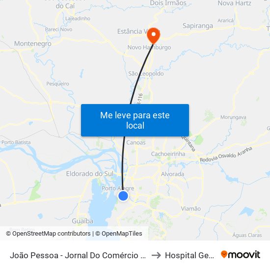 João Pessoa - Jornal Do Comércio Cb to Hospital Geral map